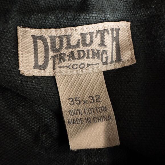 Duluth Trading Co Fire Hose Relaxed Fit Cargo Work Pants Mens 35x32* Black READ - Picture 3 of 16